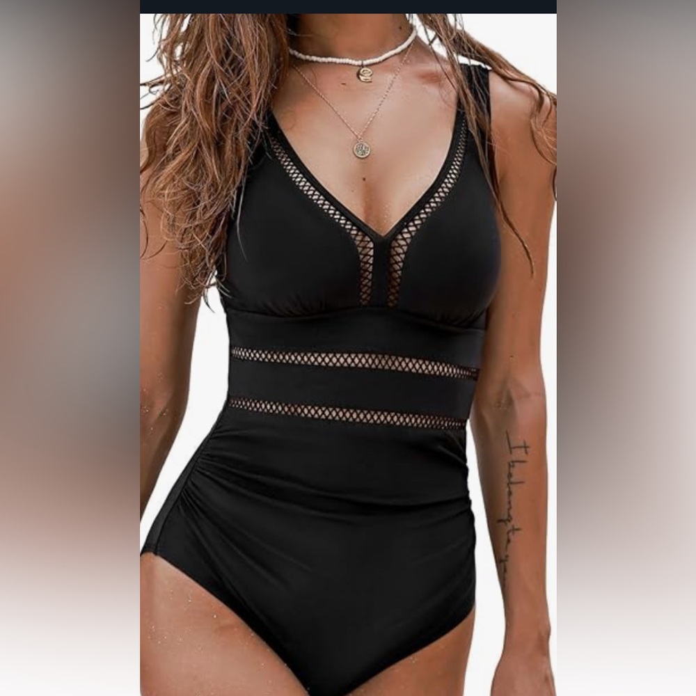 Elegant Black One-Piece Swimsuit by Cupshe